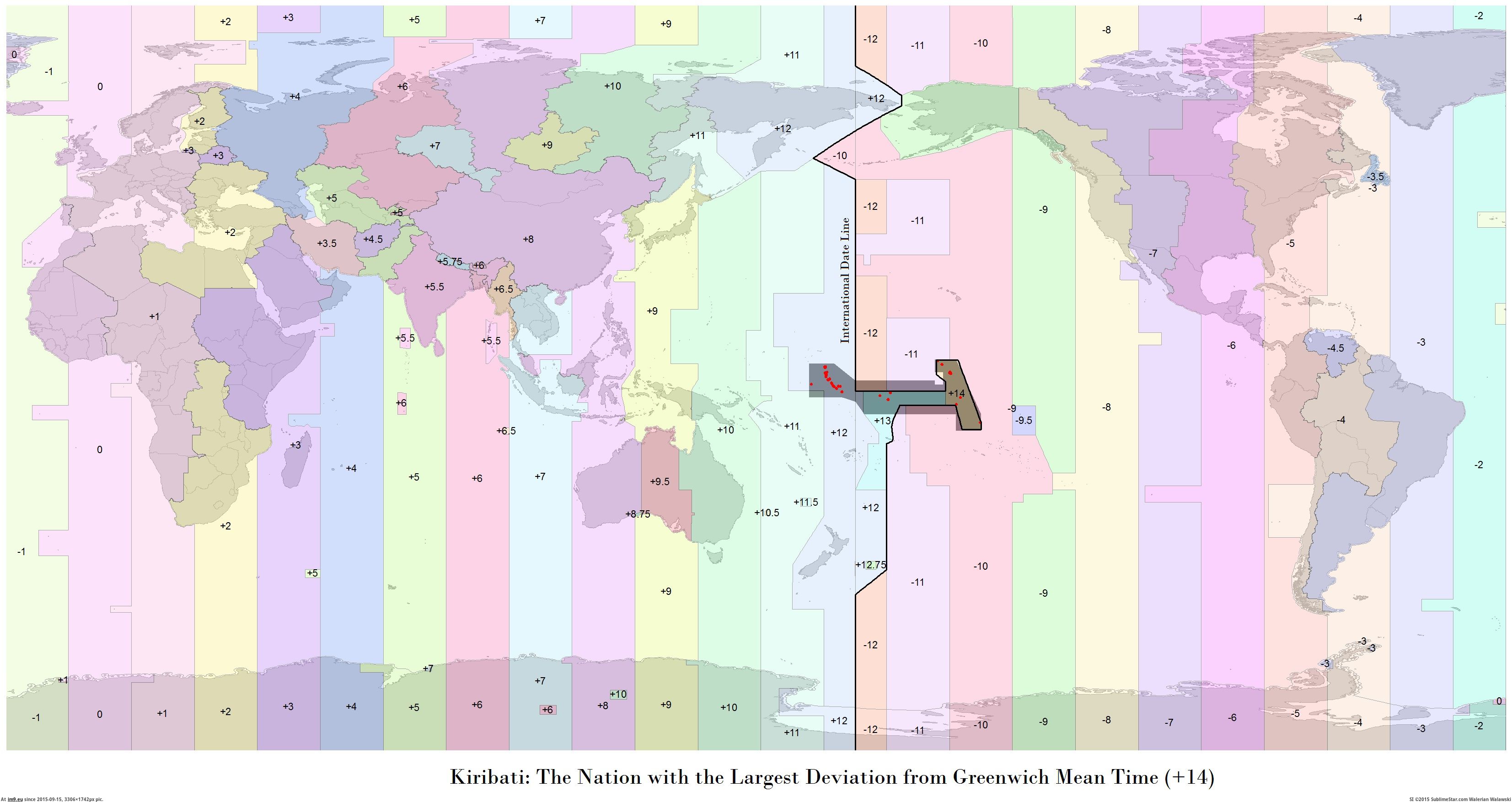 Kiribati Porn - Pic. #Part #Geographic #Zones #Time, 440669B â€“ My r/MAPS favs