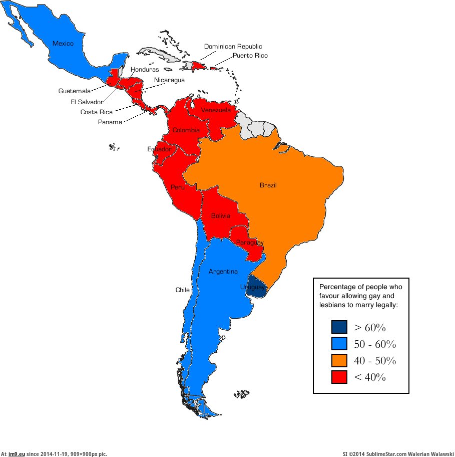 Pic. #Gay #People #American #Marriage #909x900 #Favour #Countries  #Percentage #Latin, 82473B – My r/MAPS favs