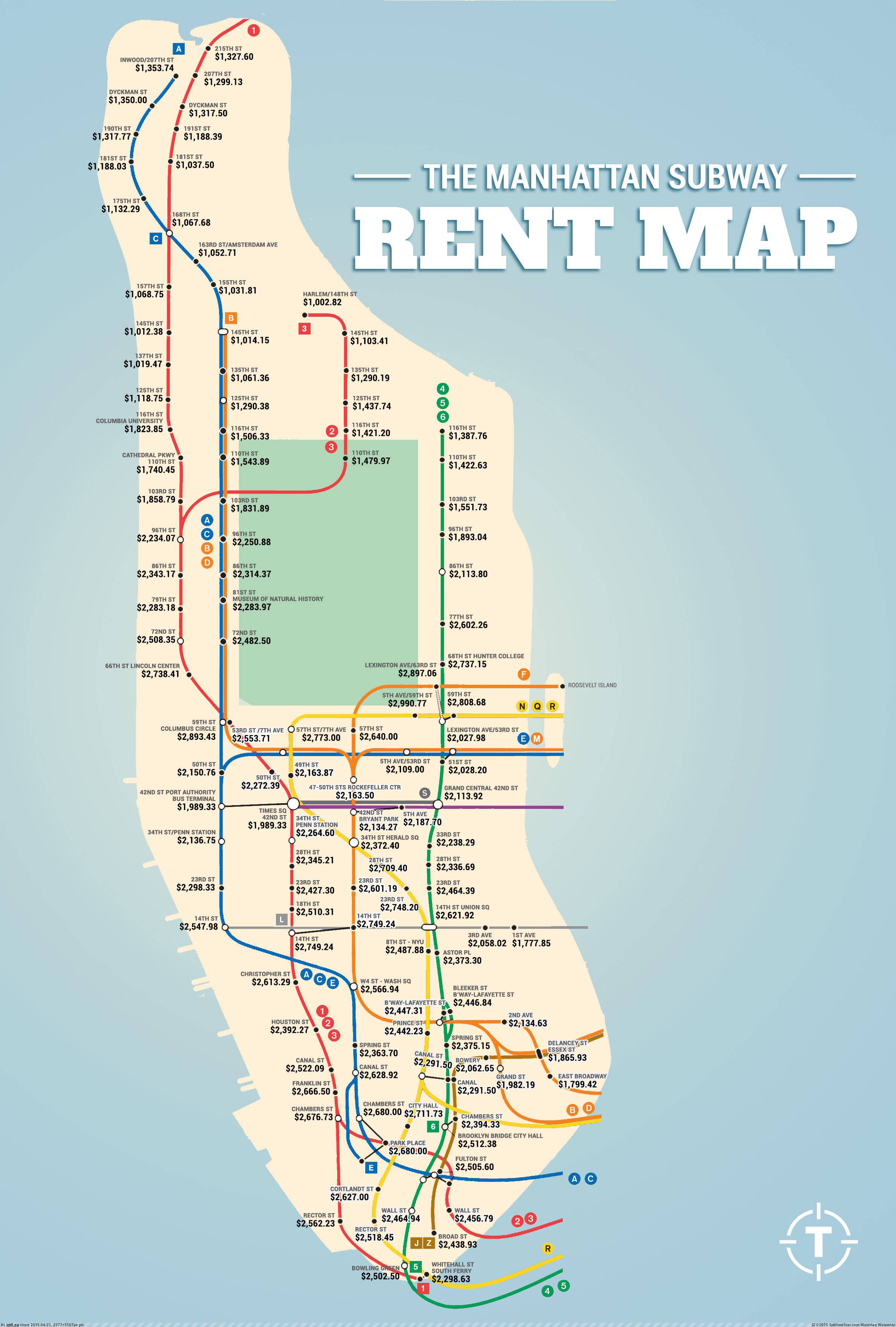 Pic. #Stop #Manhattan #Rents #Subway, 494980B – My r/MAPS favs