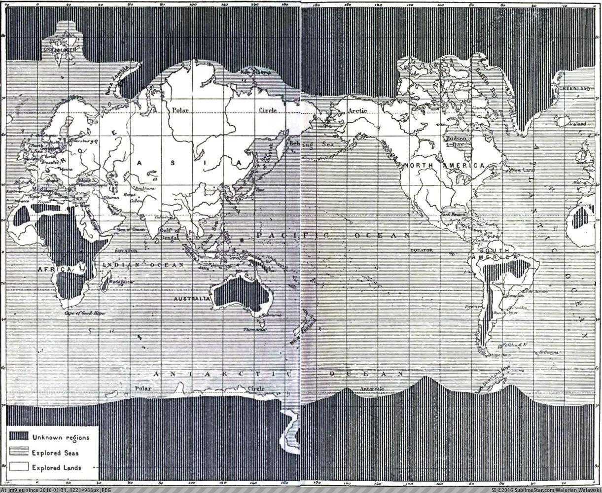 [Mapporn] Map of the Unexplored World, 1881. [1221x988] (in My r/MAPS favs)