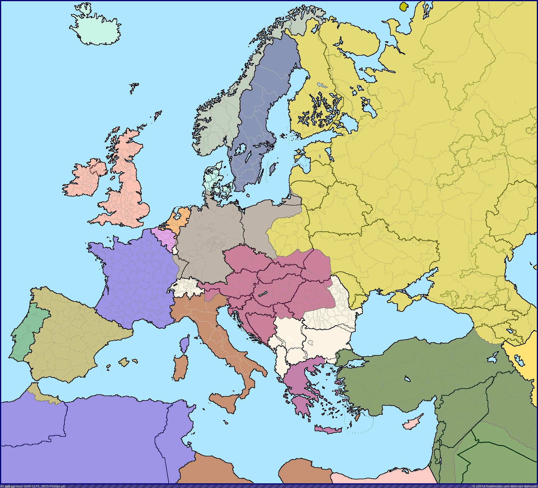 Pic. #World #Europe #European #Immediately #Superimposed #War #Modern  #Borders, 513766B – My r/MAPS favs