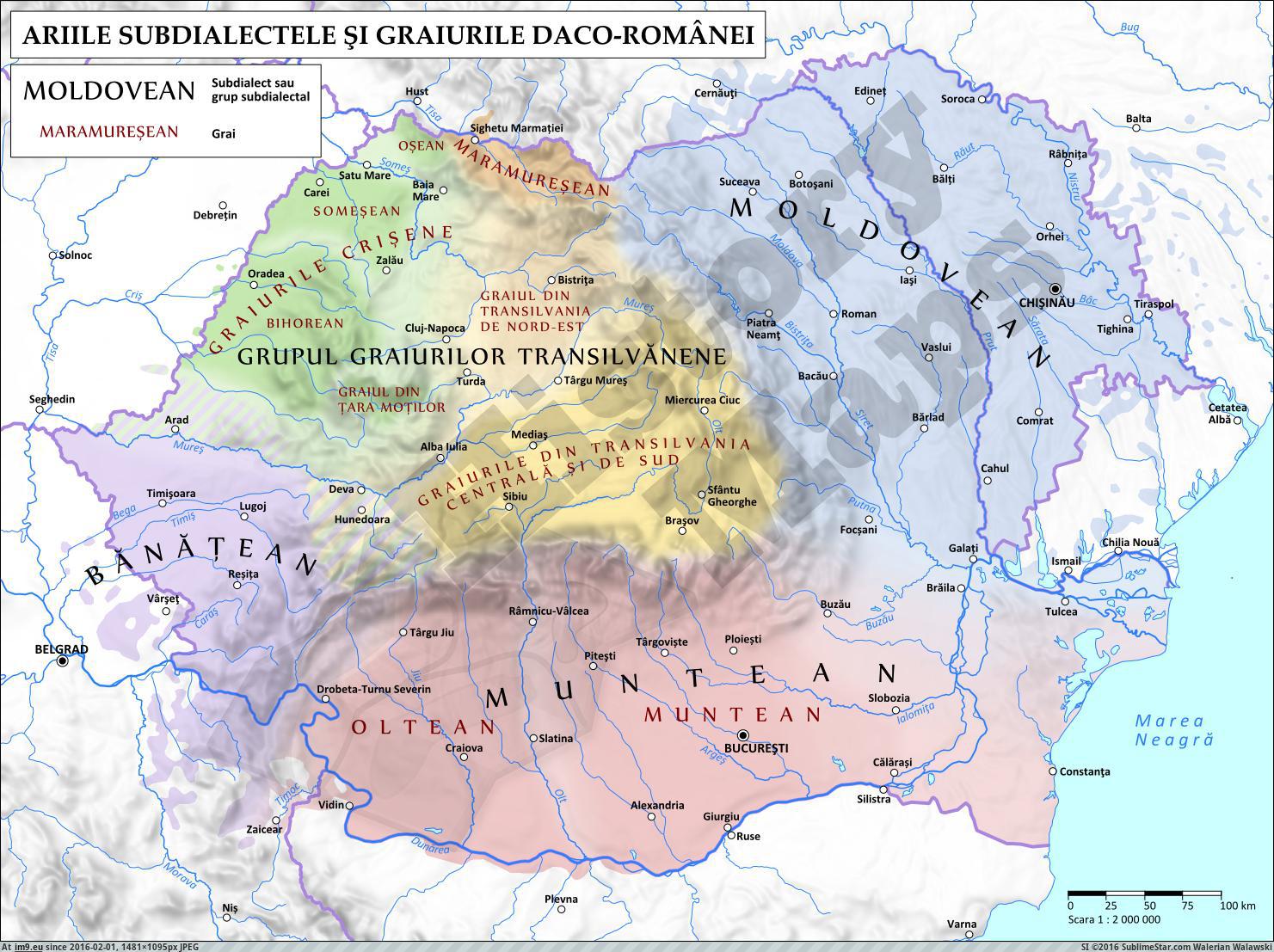 [Mapporn] Subdialects of the Romanian language [1481x1095] (in My r/MAPS favs)