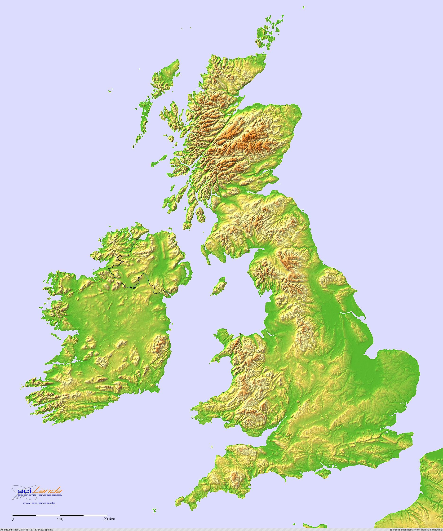 Pic. #Great #Map #Britain #Ireland #Topographic, 540383B – My r/MAPS favs