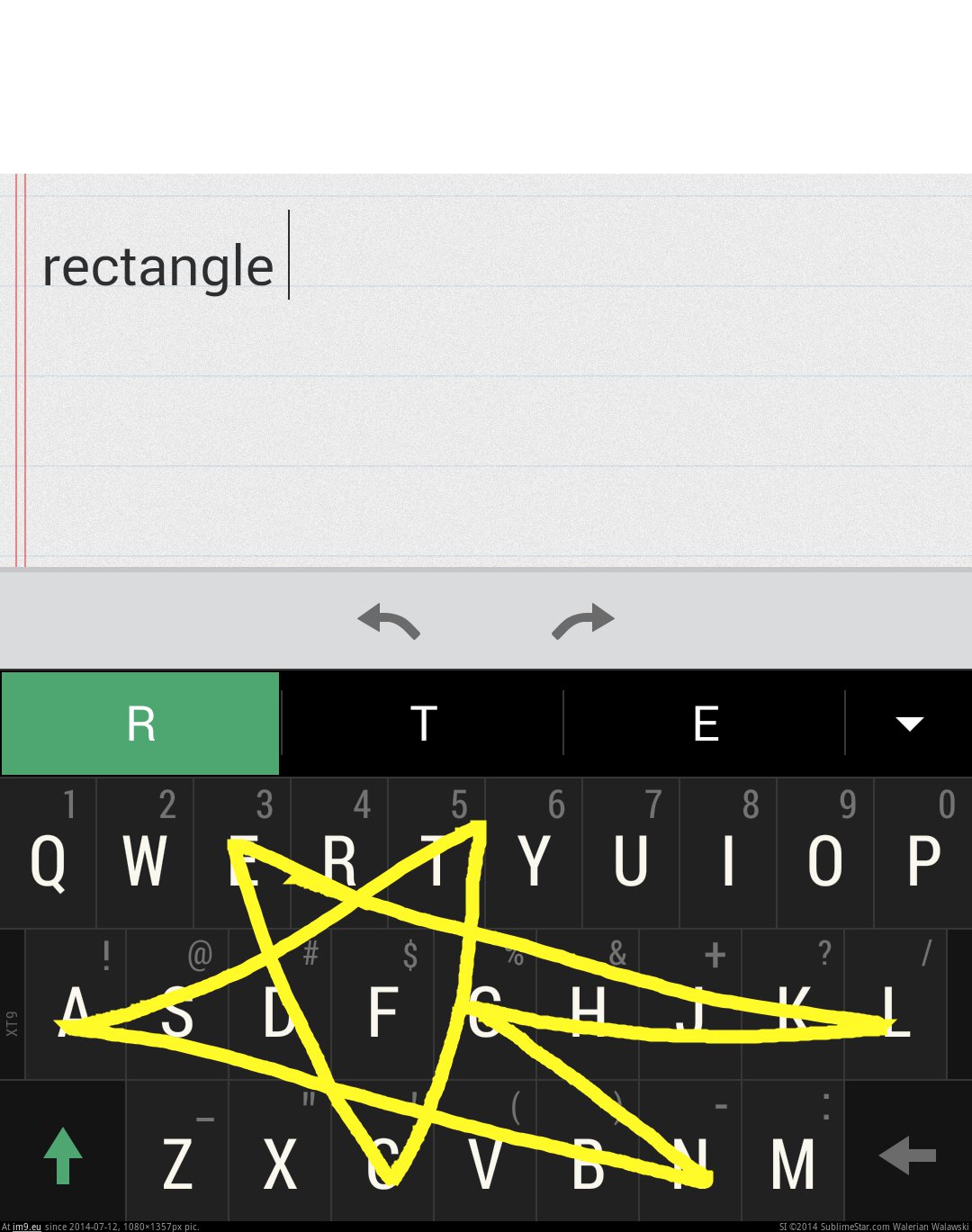 Pic Star End Type Rectangle Swype Phone Drawing 167724B My R