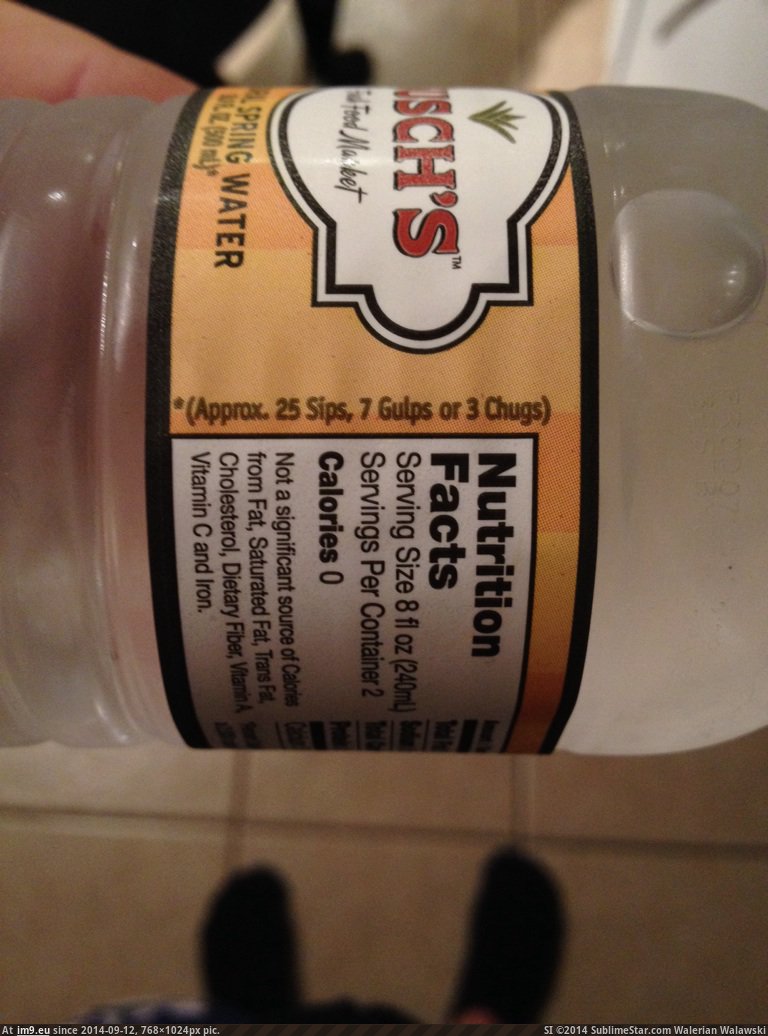 8 FL Oz water bottle. : r/mildlyinteresting