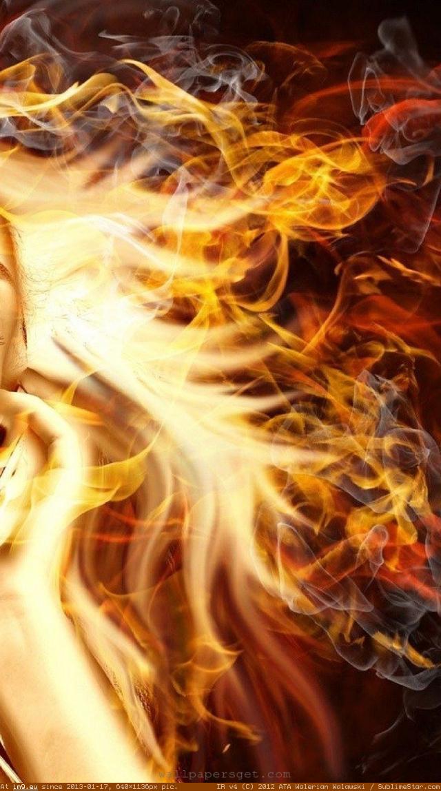 Music Is Like Fire Art Wallpaper 1136X640 (iPhone wallpaper) (in IPhone 5 wallpapers W3S)