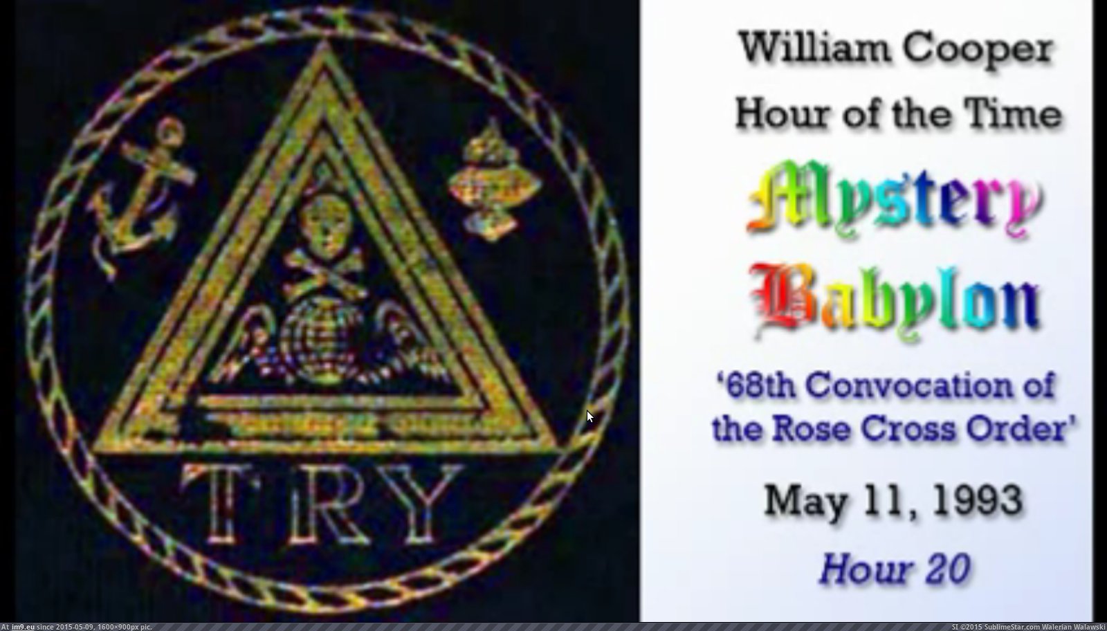 Alternative-News.tk - Mystery Babylon Bill Cooper – Hour 20 – 68th Convocation of the Rose Cross Order
