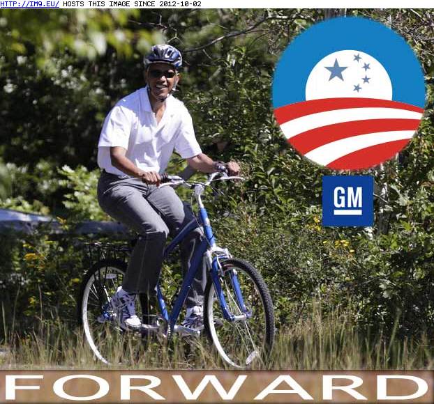 Obama GM Bikes Forward (in Obama the failure)