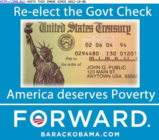 Obama ReElect The Govt Check (in Obama is Failure)