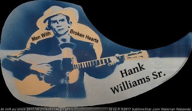 Pick Guard - Hank Williams Sr (in Custom Pickguard Art)