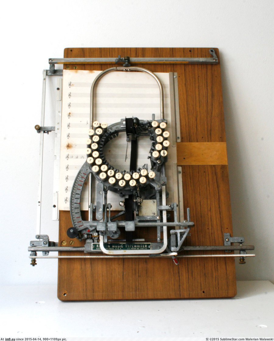 [Pics] Ever wonder how they used to type up sheet music? The musical typewriter! (in My r/PICS favs)