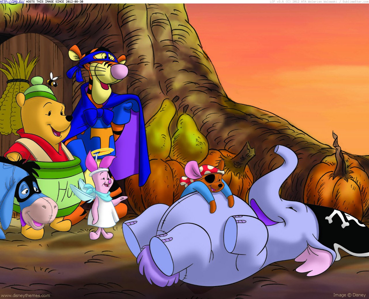 Pooh Halloween Fun128 X1 24 (cartoons for kids) (in Cartoon Wallpapers And Pics)
