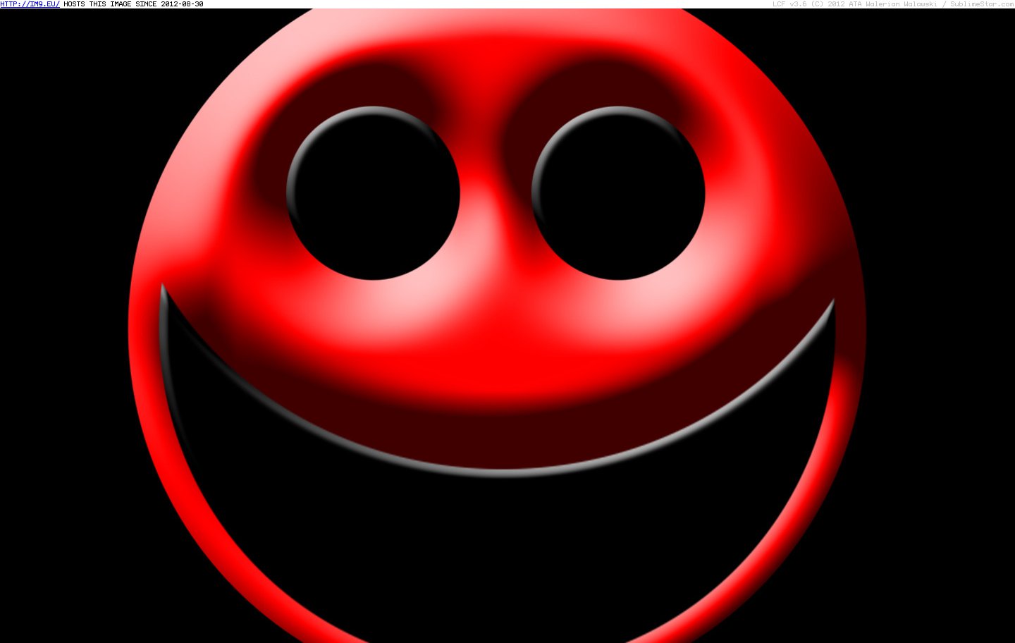 Red Smiley Face (smiley wallpaper) (in Smiley Wallpapers)
