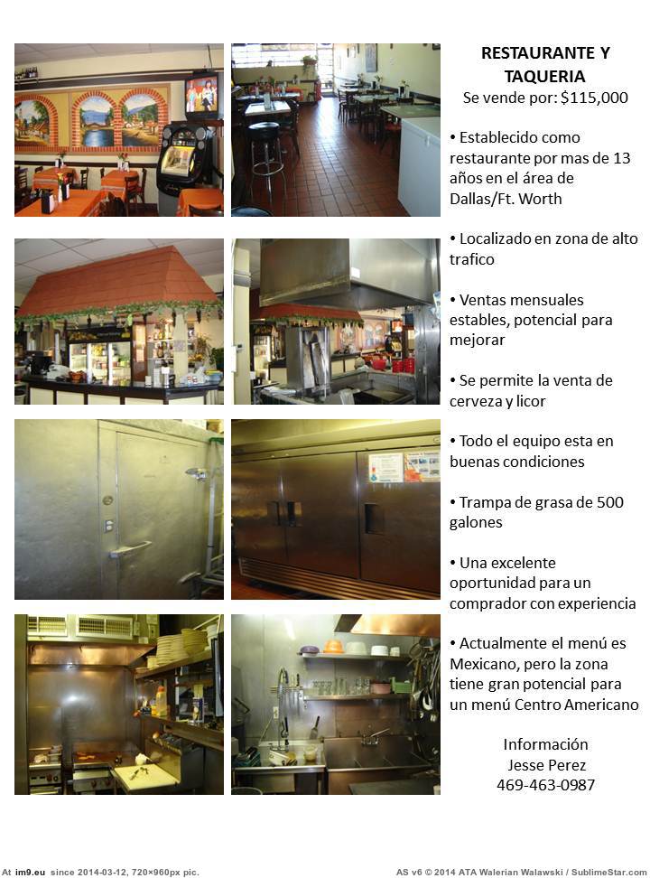 RESTAURANT Y TAQUERIA FLYER (2) (in IMBS Business For Sale)
