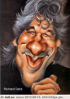 Richard Gere Cartoon Character (in Movie Stars Funny Cartoon Characters)