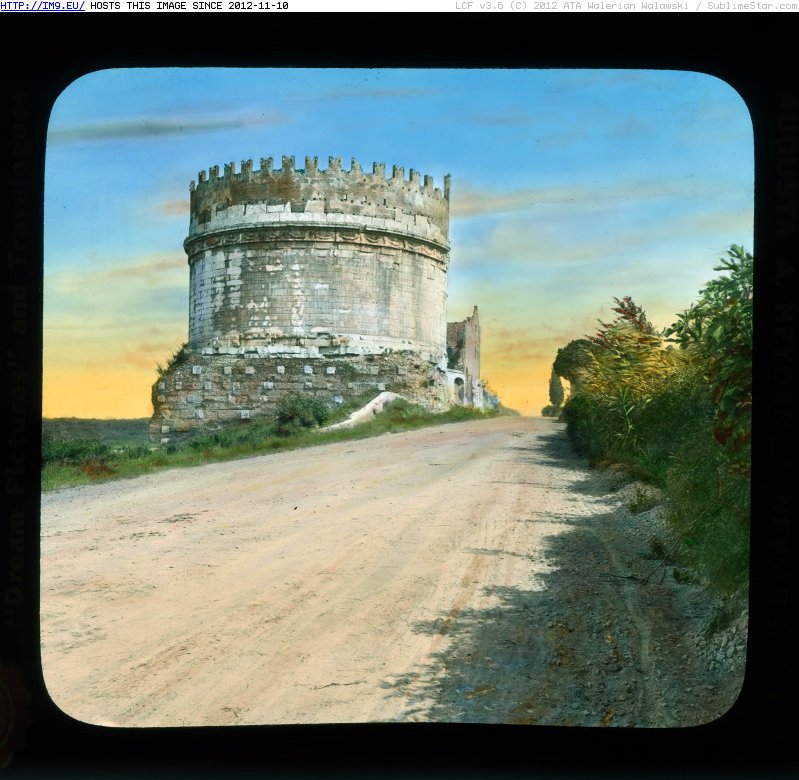 Rome. Tomb of Cecilia Metella - general view (1919-1938).3356 (in Branson DeCou Stock Images)