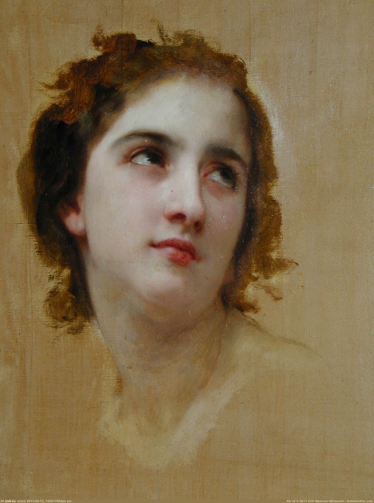 Sketch Of A Young Woman [Detail] - William Adolphe Bouguereau (in William Adolphe Bouguereau paintings (1825-1905))