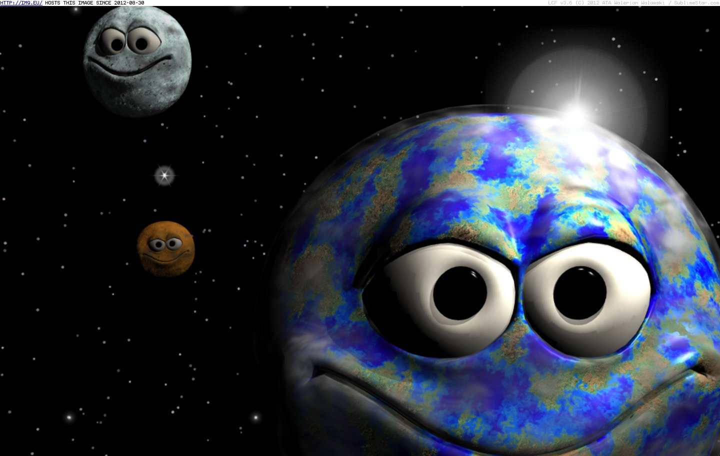 Smileys Planets (smiley wallpaper) (in Smiley Wallpapers)