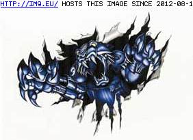 Tattoo Design: BISL-bluish-slash-robotic-c (in Tiger Tattoos)