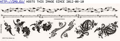 Tattoo Design: Black-henna-BT408-3x9 (in Other  Misc. Tattoos)