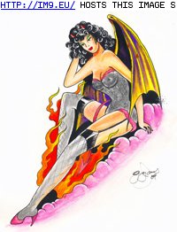 Tattoo Design: devil-girl (in Fairy Tattoos)