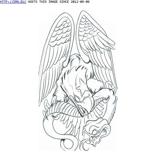 Tattoo Design: eagle_with_snake (in Eagle Tattoos)