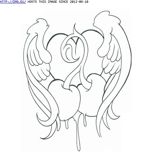 Tattoo Design: heart_with_cherries (in Heart Tattoos)