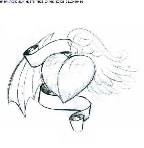 Tattoo Design: heart_with_wings (in Heart Tattoos)