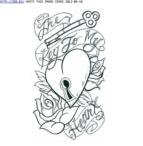 Tattoo Design: key_to_my_heart (in Heart Tattoos)