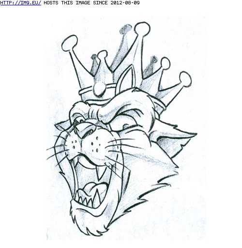 Tattoo Design: king_cat (in Cat Tattoos)