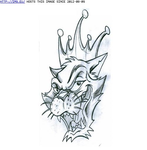 Tattoo Design: king_kitty (in Cat Tattoos)