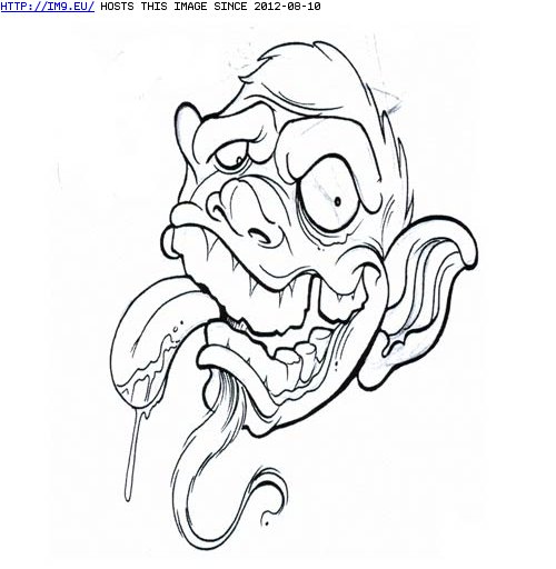 Tattoo Design: monkey-drool (in Monkey Tattoos)