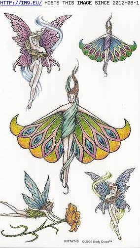 Tattoo Design: SL49-glittery-fairies (in Fairy Tattoos)