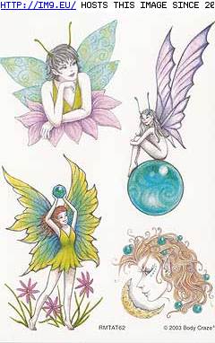 Tattoo Design: SL62-smaller-fairies (in Fairy Tattoos)