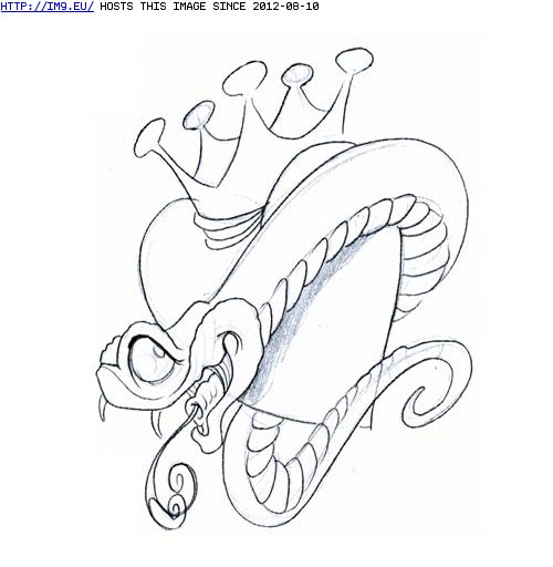 Tattoo Design: snake_with_heart (in Heart Tattoos)