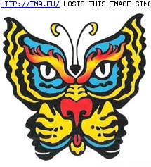 Tattoo Design: tiger_butterfly (in Butterfly Tattoos)