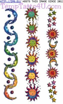 Tattoo Design: TKC198-3-celestial-bands (in Star Tattoos)