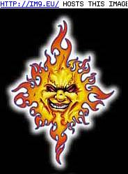 Tattoo Design: VSU-mean-sun (in Sun Tattoos)