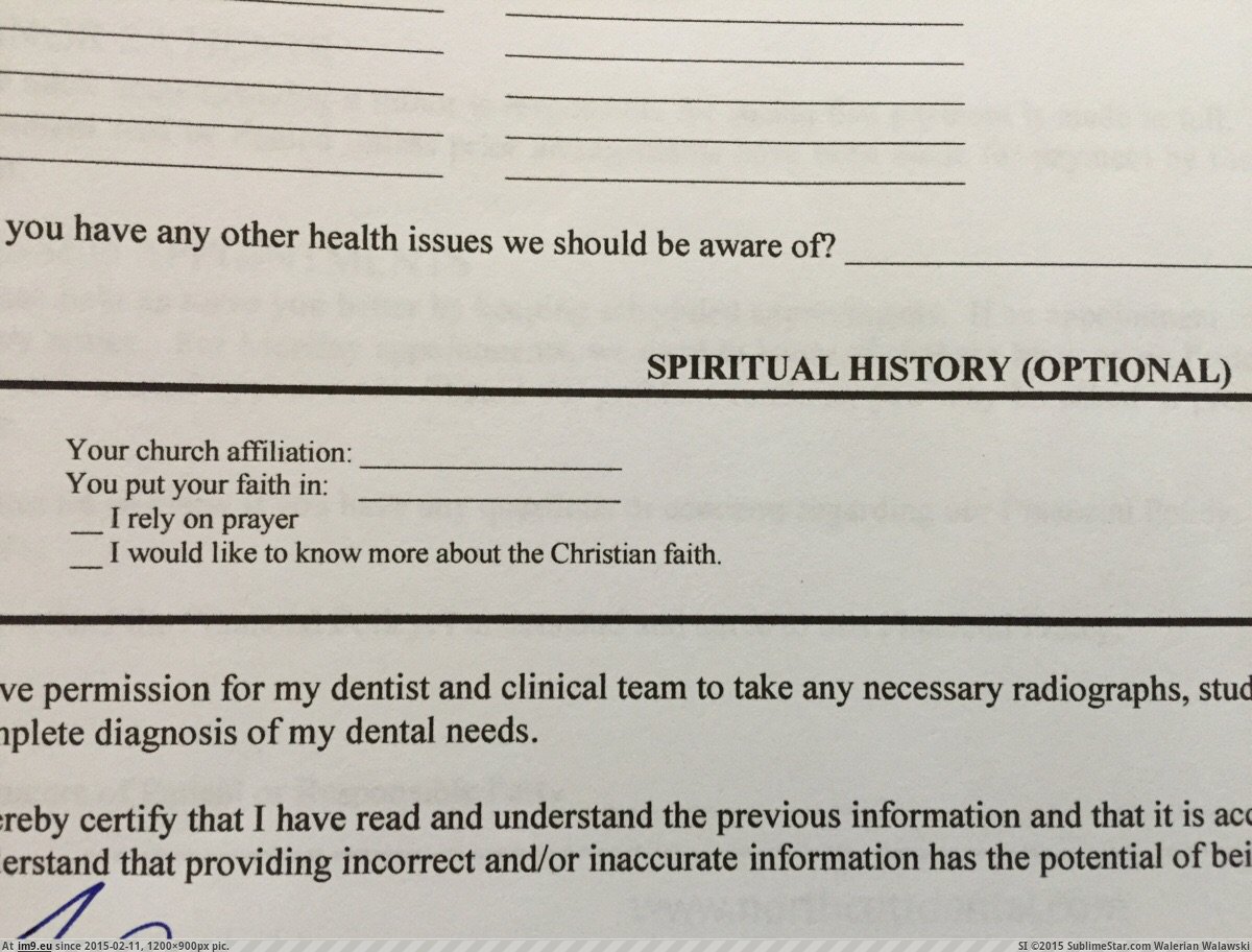 [Wtf] Although mild, seeing this on a medical questionnaire for a dental visit still made me say 'WTF?' (in My r/WTF favs)