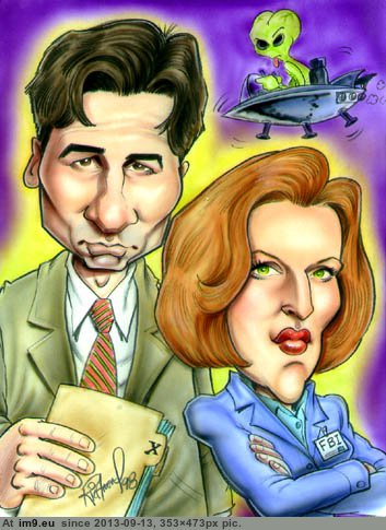 Xfiles 2 Cartoon Character (in Movie Stars Funny Cartoon Characters)