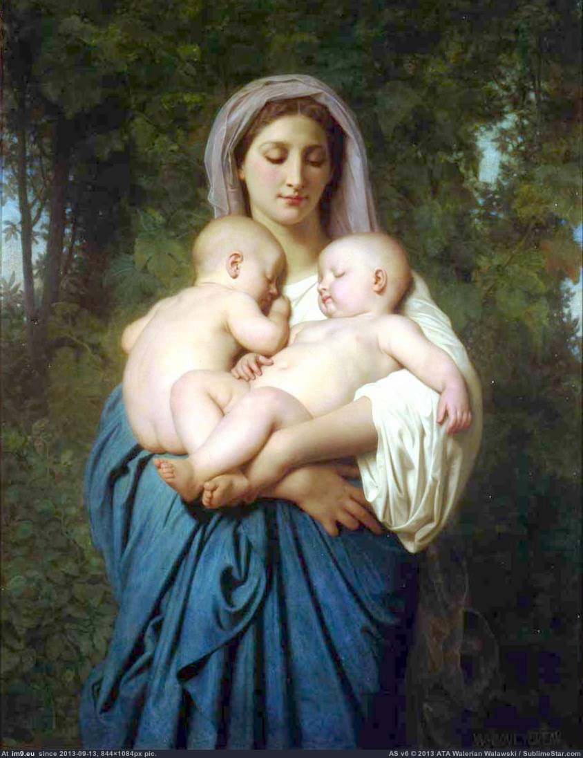 (1859) La Charite - William Adolphe Bouguereau (in William Adolphe Bouguereau paintings (1825-1905))