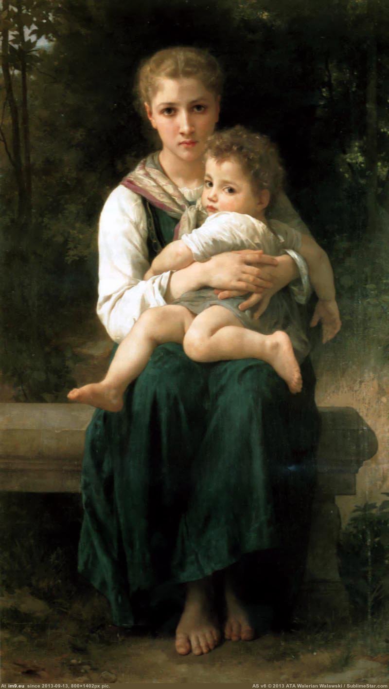 (1877) Les Deux Soeurs - William Adolphe Bouguereau (in William Adolphe Bouguereau paintings (1825-1905))