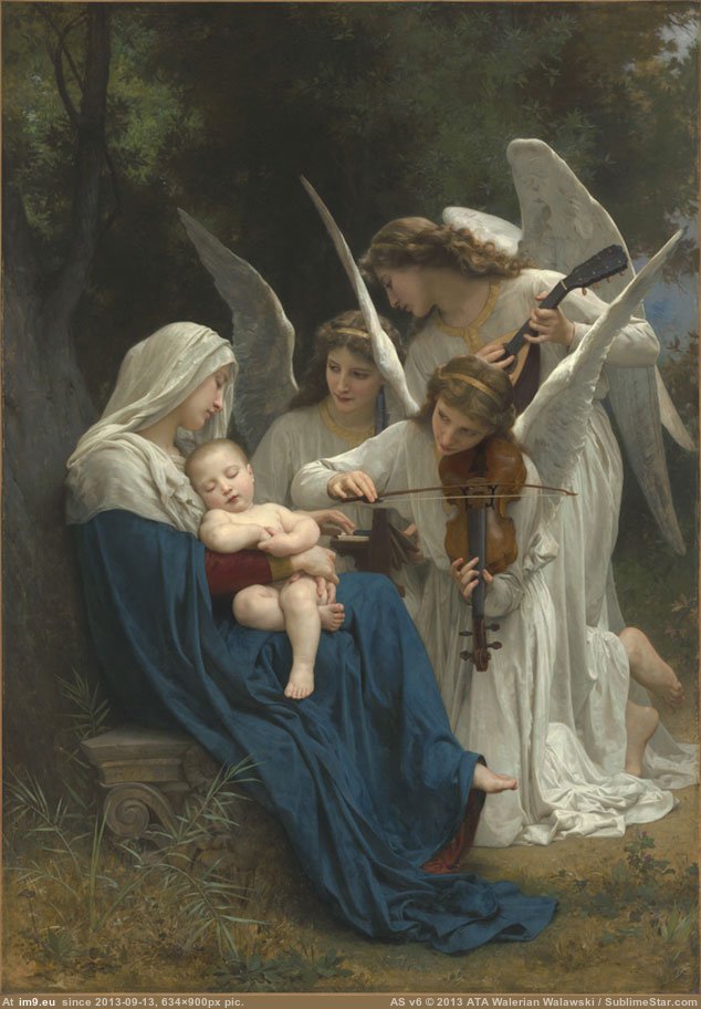 (1881) Vierge Aux Anges - William Adolphe Bouguereau (in William Adolphe Bouguereau paintings (1825-1905))