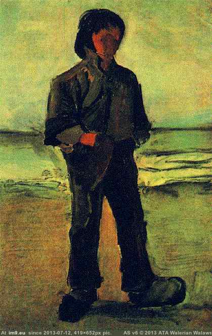 1882 Fisherman on the Beach (in Vincent van Gogh - 1881-83 Earliest Paintings)