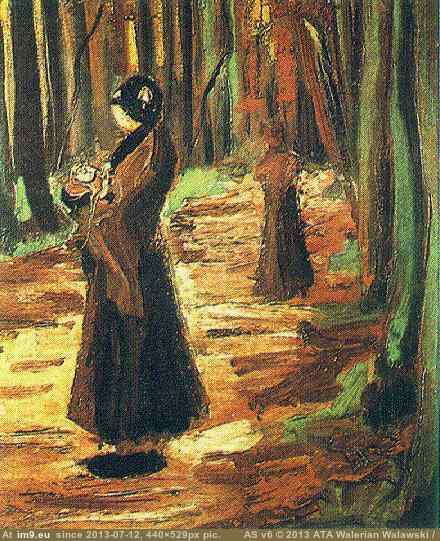 1882 Two Women in the Woods (in Vincent van Gogh - 1881-83 Earliest Paintings)