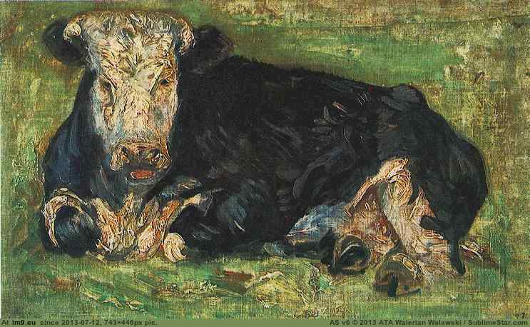 1883 Lying Cow (in Vincent van Gogh - 1881-83 Earliest Paintings)
