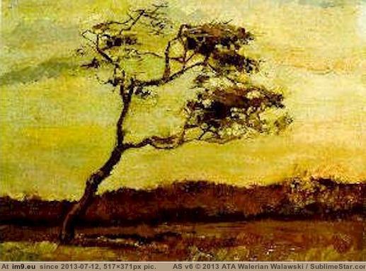 1883 Wind-Beaten Tree, A (in Vincent van Gogh - 1881-83 Earliest Paintings)