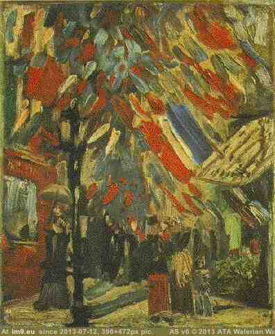 1886 Fourteenth of July Celebration in Paris, The (in Vincent van Gogh Paintings - 1886-88 Paris)