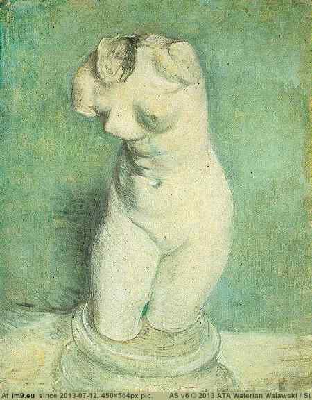 1886 Plaster Statuette of a Female Torso version 5 (in Vincent van Gogh Paintings - 1886-88 Paris)