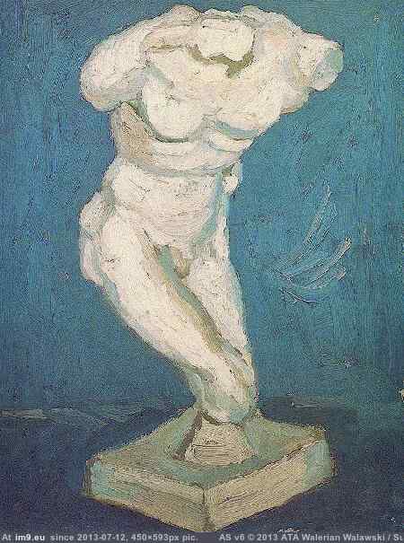 1886 Plaster Statuette of a Male Torso (in Vincent van Gogh Paintings - 1886-88 Paris)